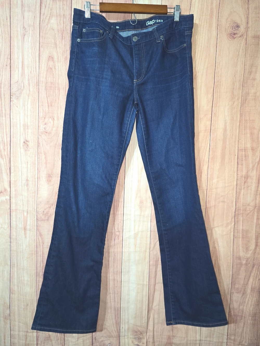 GAP Women's Dark Indigo New Perfect Boot Cut Denim  Jeans Size 34 Waist Regular